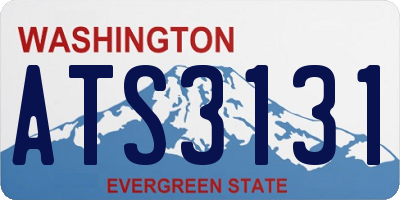 WA license plate ATS3131