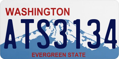 WA license plate ATS3134