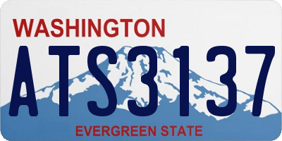 WA license plate ATS3137
