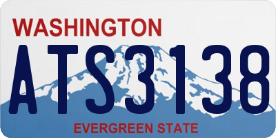 WA license plate ATS3138