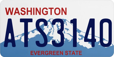 WA license plate ATS3140
