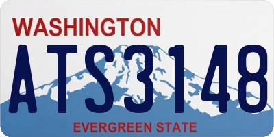 WA license plate ATS3148