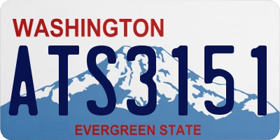 WA license plate ATS3151