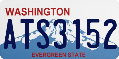 WA license plate ATS3152