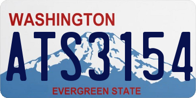 WA license plate ATS3154
