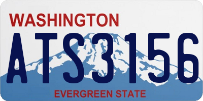 WA license plate ATS3156