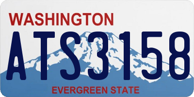 WA license plate ATS3158
