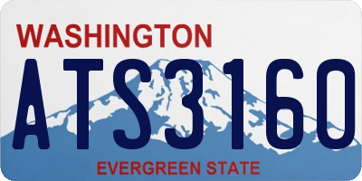 WA license plate ATS3160