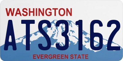 WA license plate ATS3162