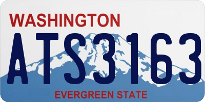 WA license plate ATS3163