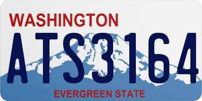 WA license plate ATS3164