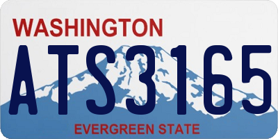 WA license plate ATS3165