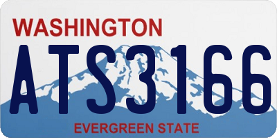 WA license plate ATS3166