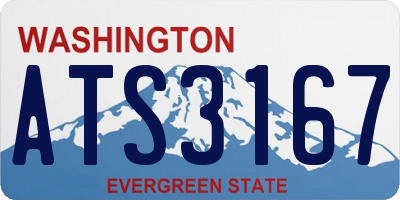 WA license plate ATS3167