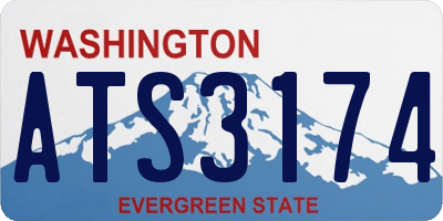 WA license plate ATS3174