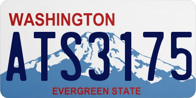 WA license plate ATS3175