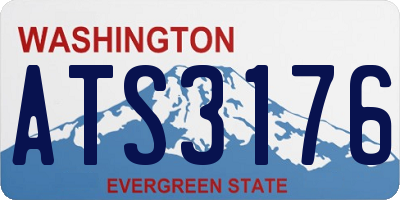 WA license plate ATS3176