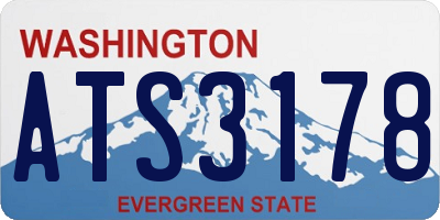 WA license plate ATS3178