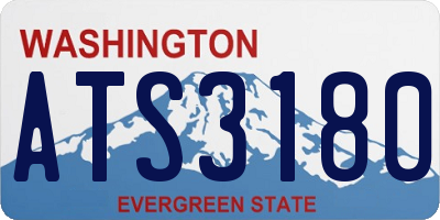 WA license plate ATS3180