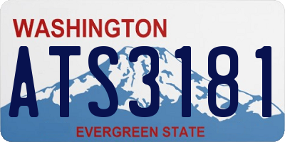 WA license plate ATS3181