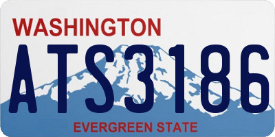 WA license plate ATS3186