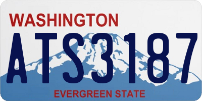 WA license plate ATS3187
