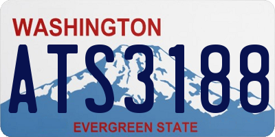 WA license plate ATS3188