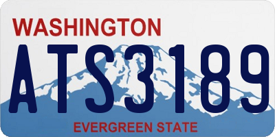 WA license plate ATS3189