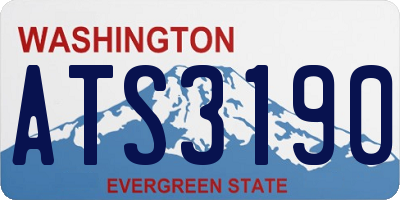 WA license plate ATS3190