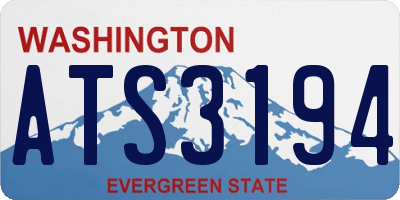 WA license plate ATS3194
