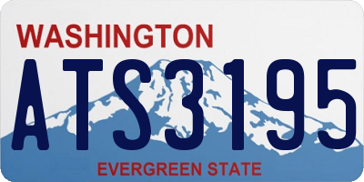WA license plate ATS3195