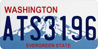 WA license plate ATS3196