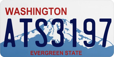 WA license plate ATS3197