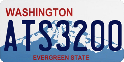 WA license plate ATS3200