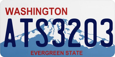 WA license plate ATS3203