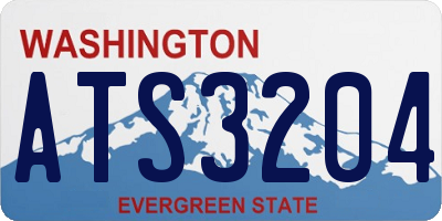 WA license plate ATS3204