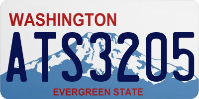 WA license plate ATS3205