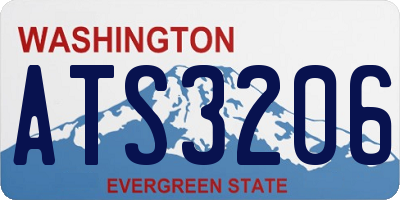 WA license plate ATS3206