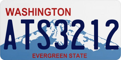 WA license plate ATS3212