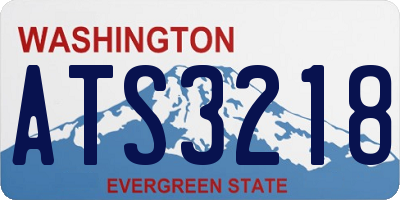 WA license plate ATS3218