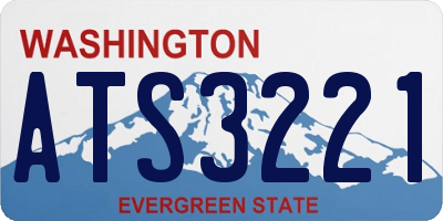 WA license plate ATS3221