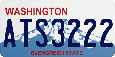 WA license plate ATS3222