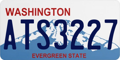 WA license plate ATS3227