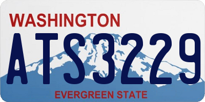 WA license plate ATS3229