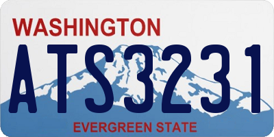 WA license plate ATS3231
