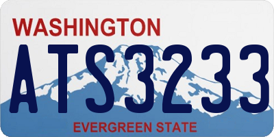 WA license plate ATS3233