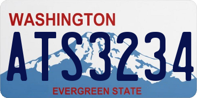 WA license plate ATS3234