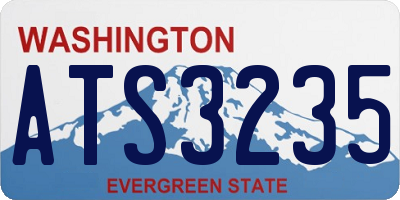 WA license plate ATS3235