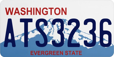 WA license plate ATS3236