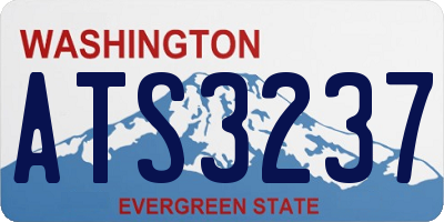 WA license plate ATS3237